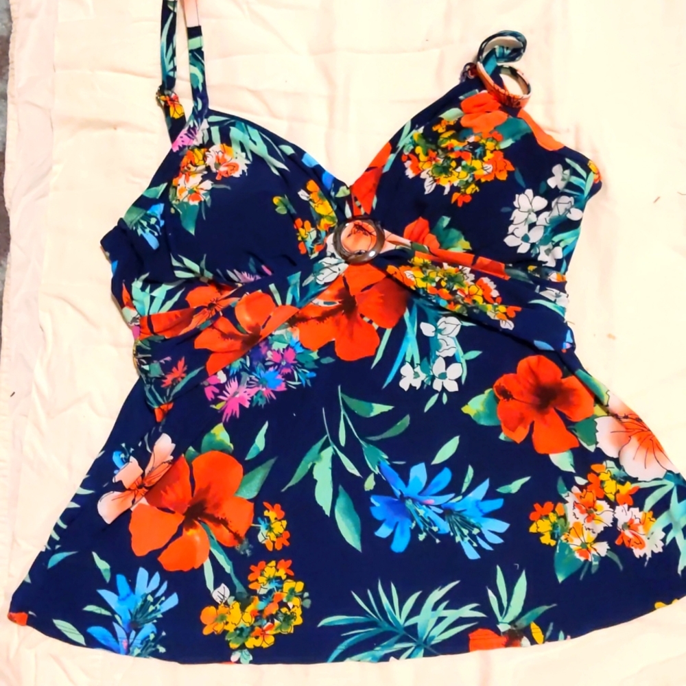 tankini top trim shaper size 14